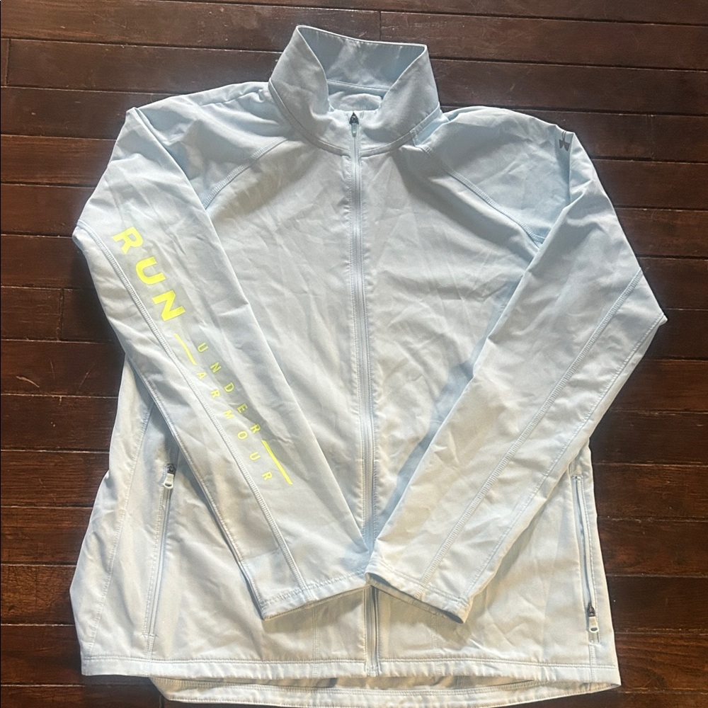 Under Armour Light Blue Jacket with Yellow Accents